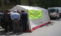برپایی ایستگاه سنجش سلامت در محل مصلی  نماز جمعه شهرستان جاجرم